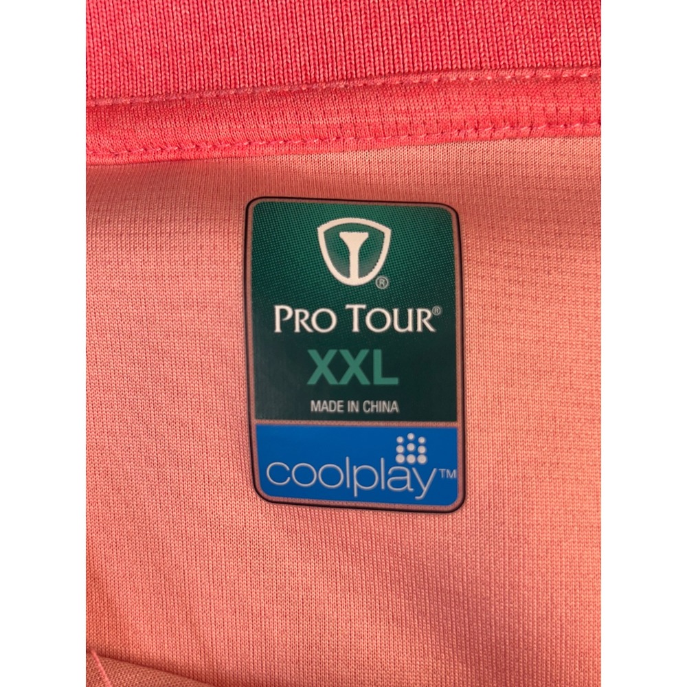 Pro Tour Mens Coolplay Golf Polo Shirt Pink Space Dye XXL - Picture 4 of 6